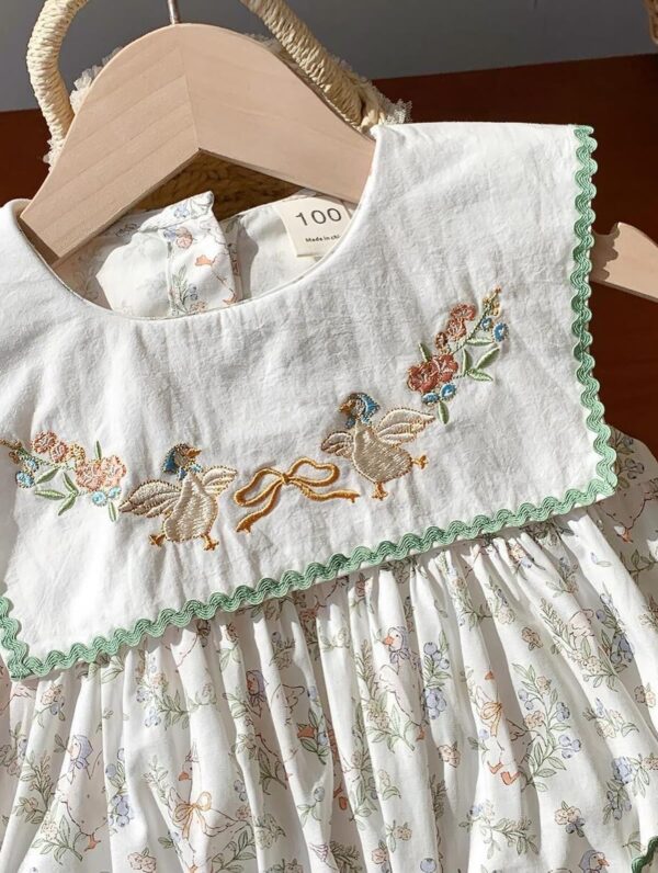 Baby Girl Dress Sleeveless Cotton Embroidery