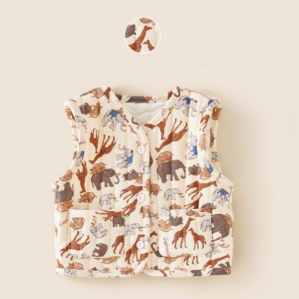 Girls Quilted Sleeveless Jacket