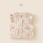 Girls Quilted Sleeveless Jacket