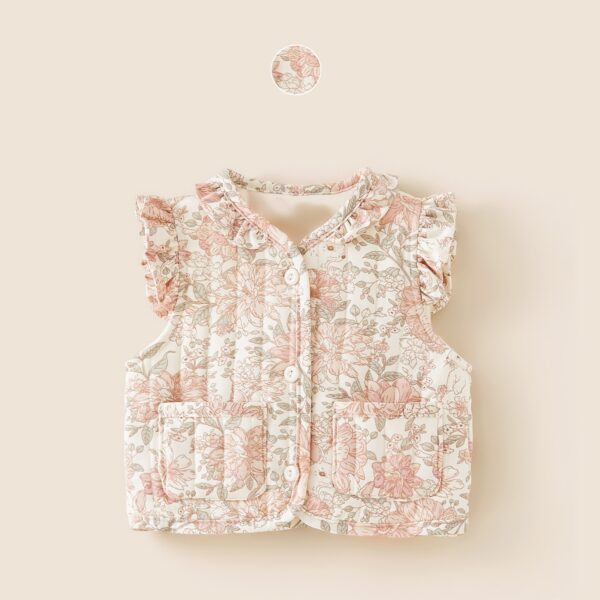 Girls Quilted Sleeveless Jacket