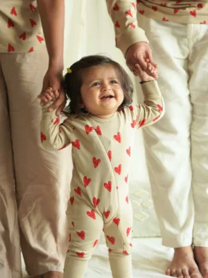 Bamboo sleepsuit with reversible mittens & footie