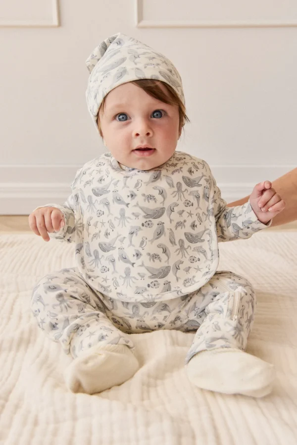 Organic Cotton Bib - Sea Life