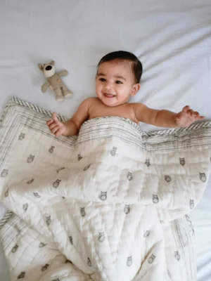 Raamae_HandBlockPrinted_OwlBabyQuilt_04