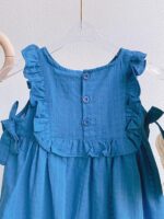 Girls Ruffles Detail Fit & Flare Dress With Hat